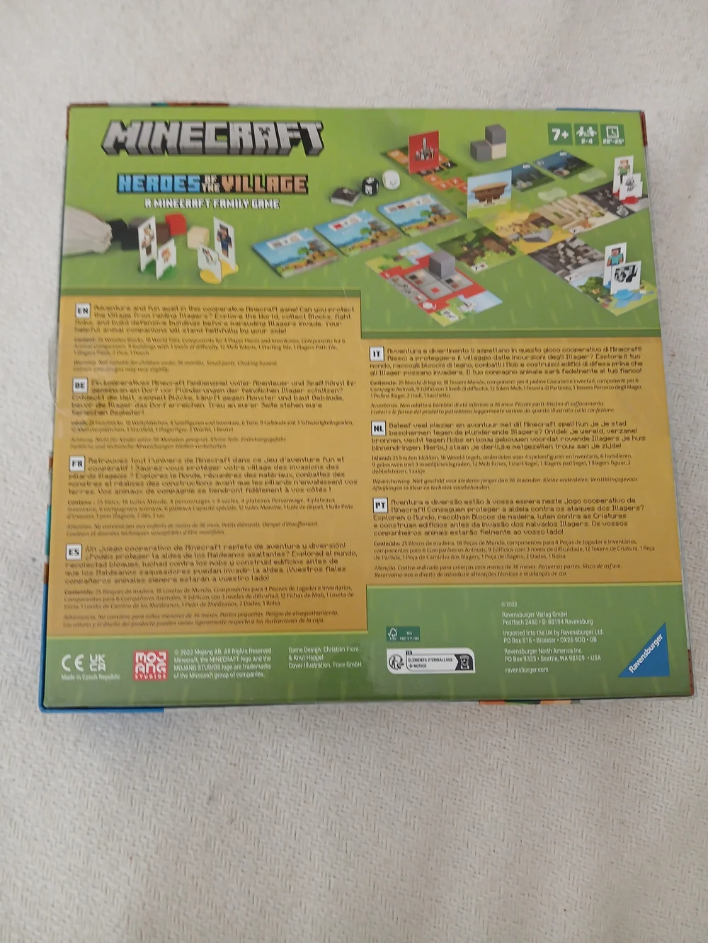 Minecraft Heroes of the Village Board Game - Blue/Green